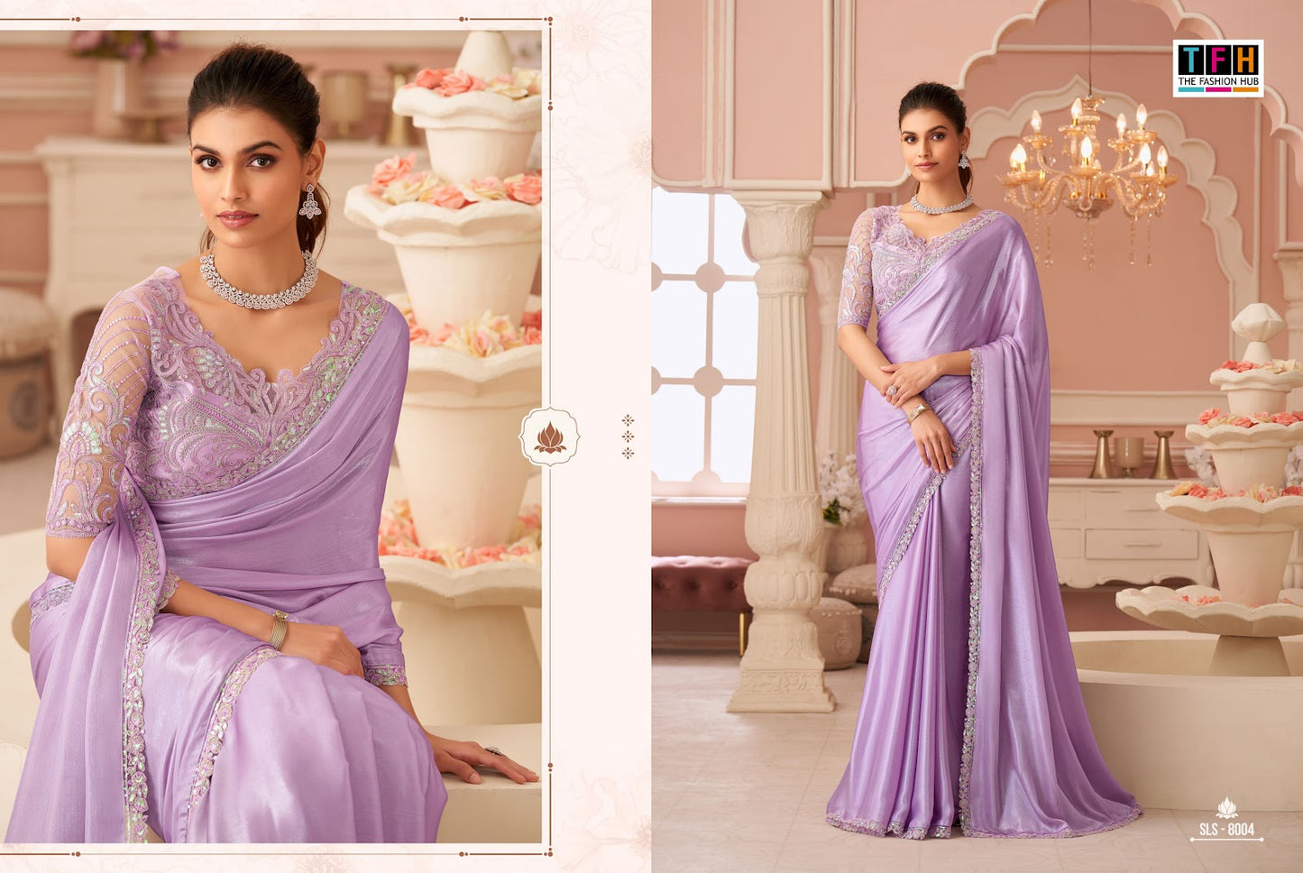 Sls 8001-8016 Tfh Georgette Sarees Manufacturer Ahmedabad