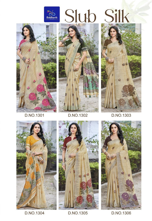 Slub Siddharth Silk Sarees Wholesaler India