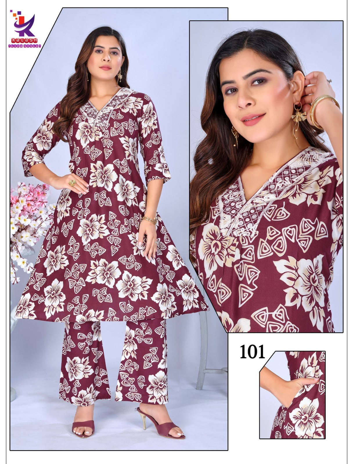 Smart Lady Mlm Kalash Lifestyle Rayon 17Kg Co Ord Set Exporter India