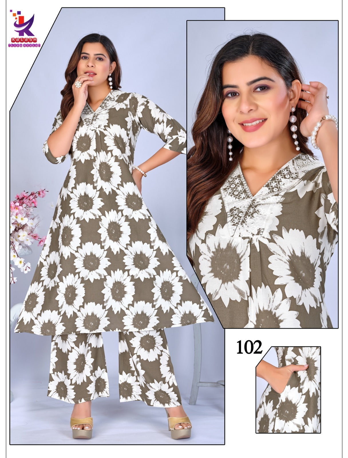 Smart Lady Mlm Kalash Lifestyle Rayon 17Kg Co Ord Set Exporter India