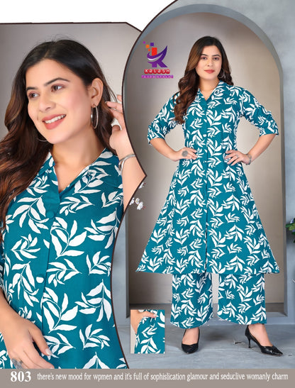 Smart Look 7 Mlm Kalash Lifestyle Rayon 17Kg Co Ord Set Exporter India