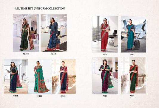 Smart Silk Vol 5 Vipul Crepe Uniform Sarees