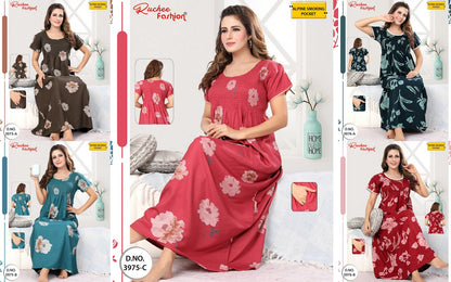 Smoking Alpine Ruchee Fashion Night Gowns Supplier India