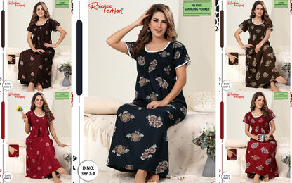 Smoking Alpine Ruchee Fashion Night Gowns Supplier India