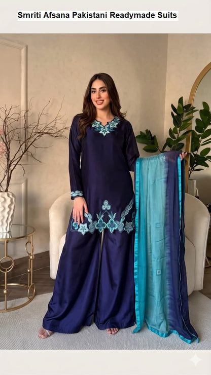 Smriti Afsana Satin Pakistani Readymade Suits Exporter Gujarat