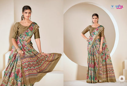 Smriti Vipul Satin Silk Sarees Manufacturer