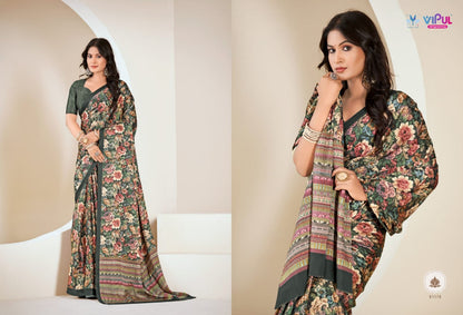 Smriti Vipul Satin Silk Sarees Manufacturer