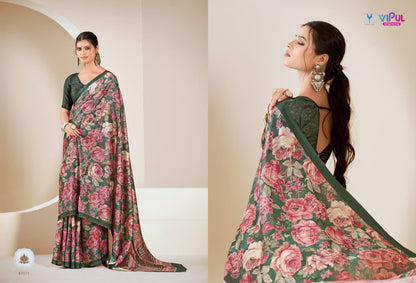Smriti Vipul Satin Silk Sarees Manufacturer