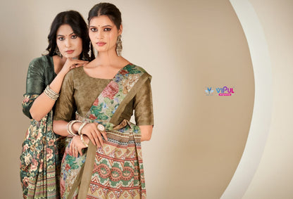 Smriti Vipul Satin Silk Sarees Manufacturer