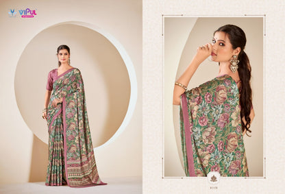 Smriti Vipul Satin Silk Sarees Manufacturer