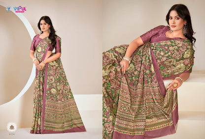 Smriti Vipul Satin Silk Sarees Manufacturer