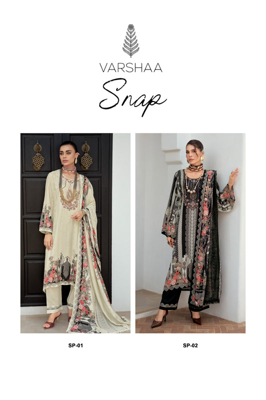 Snap Varshaa Viscose Muslin Pakistani Salwar Suits Wholesale Price