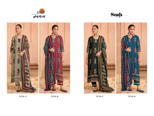 Sneh 3228 Jay Vijay Anando Pashmina Suits Wholesale Rate