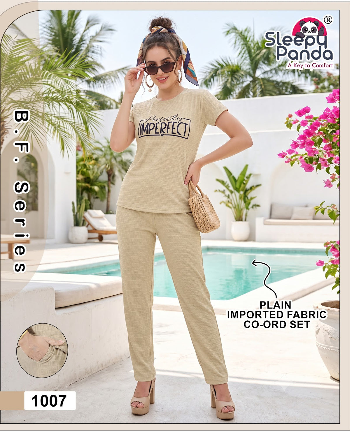 Sneha 1007 Sleepy Panda Imported Pyjama Night Suits Wholesaler