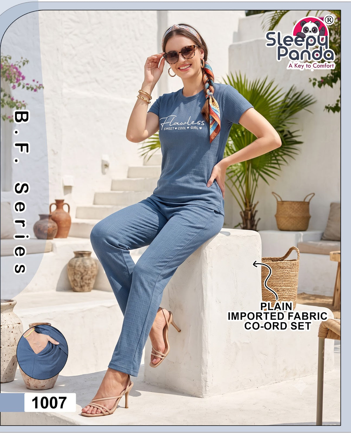 Sneha 1007 Sleepy Panda Imported Pyjama Night Suits Wholesaler