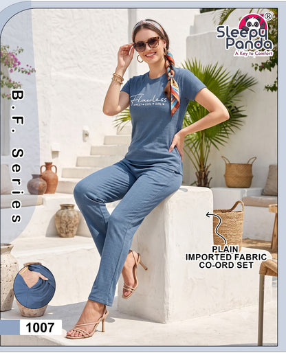 Sneha 1007 Sleepy Panda Imported Pyjama Night Suits Wholesaler