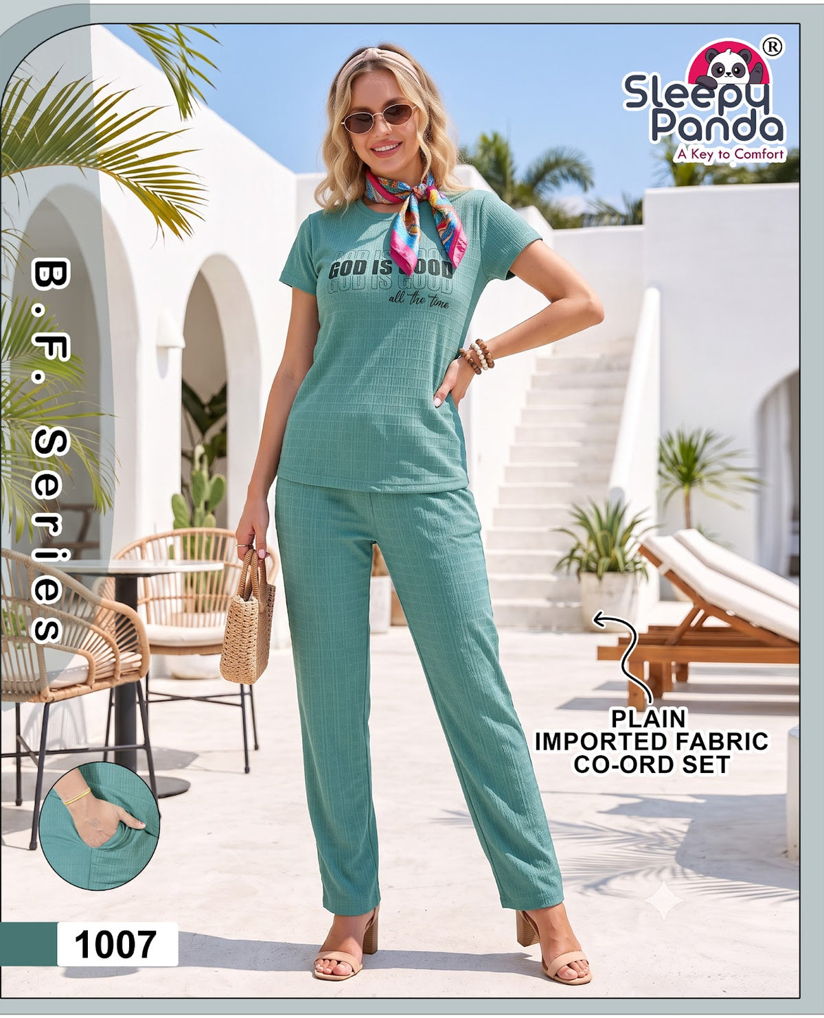 Sneha 1007 Sleepy Panda Imported Pyjama Night Suits Wholesaler