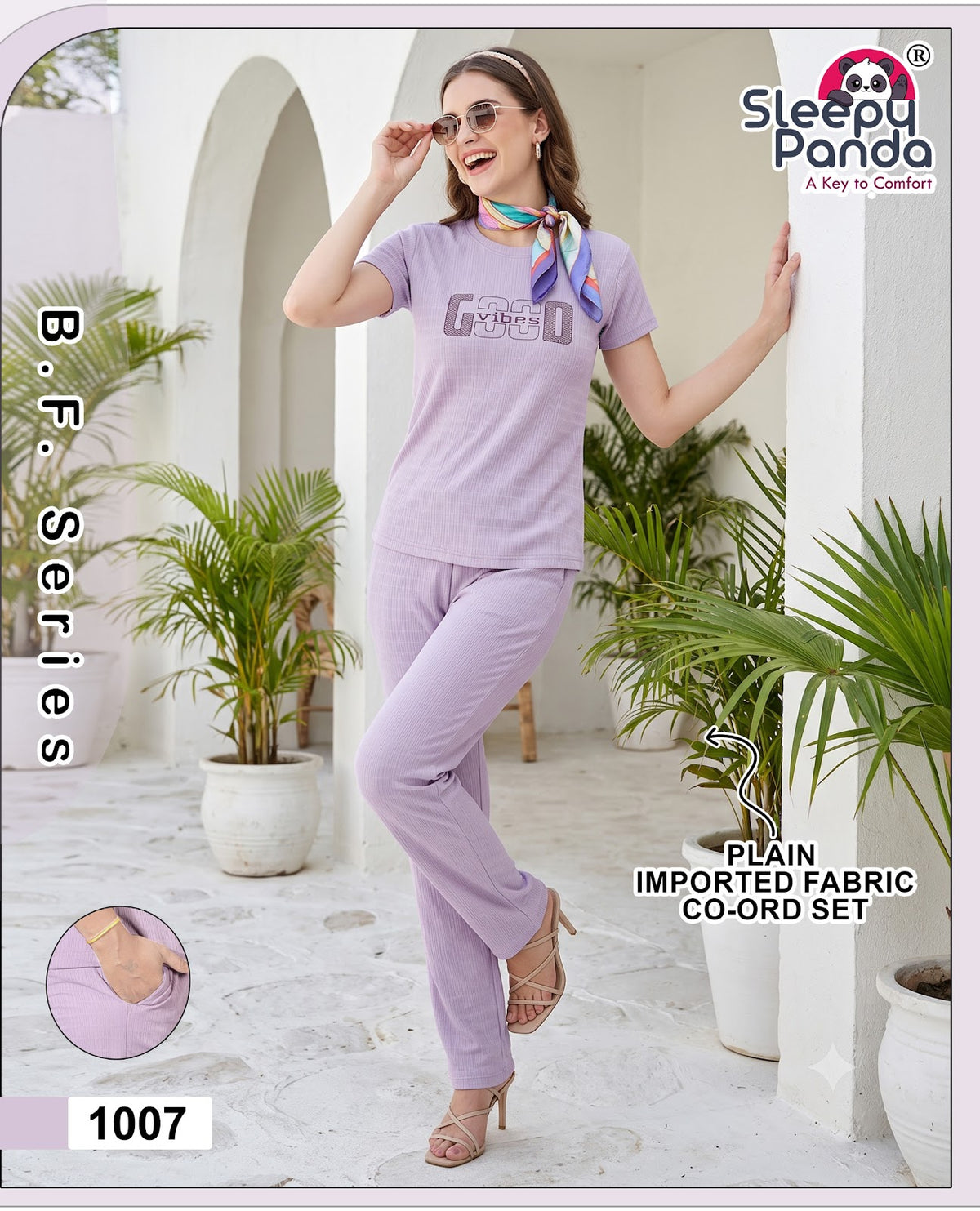 Sneha 1007 Sleepy Panda Imported Pyjama Night Suits Wholesaler