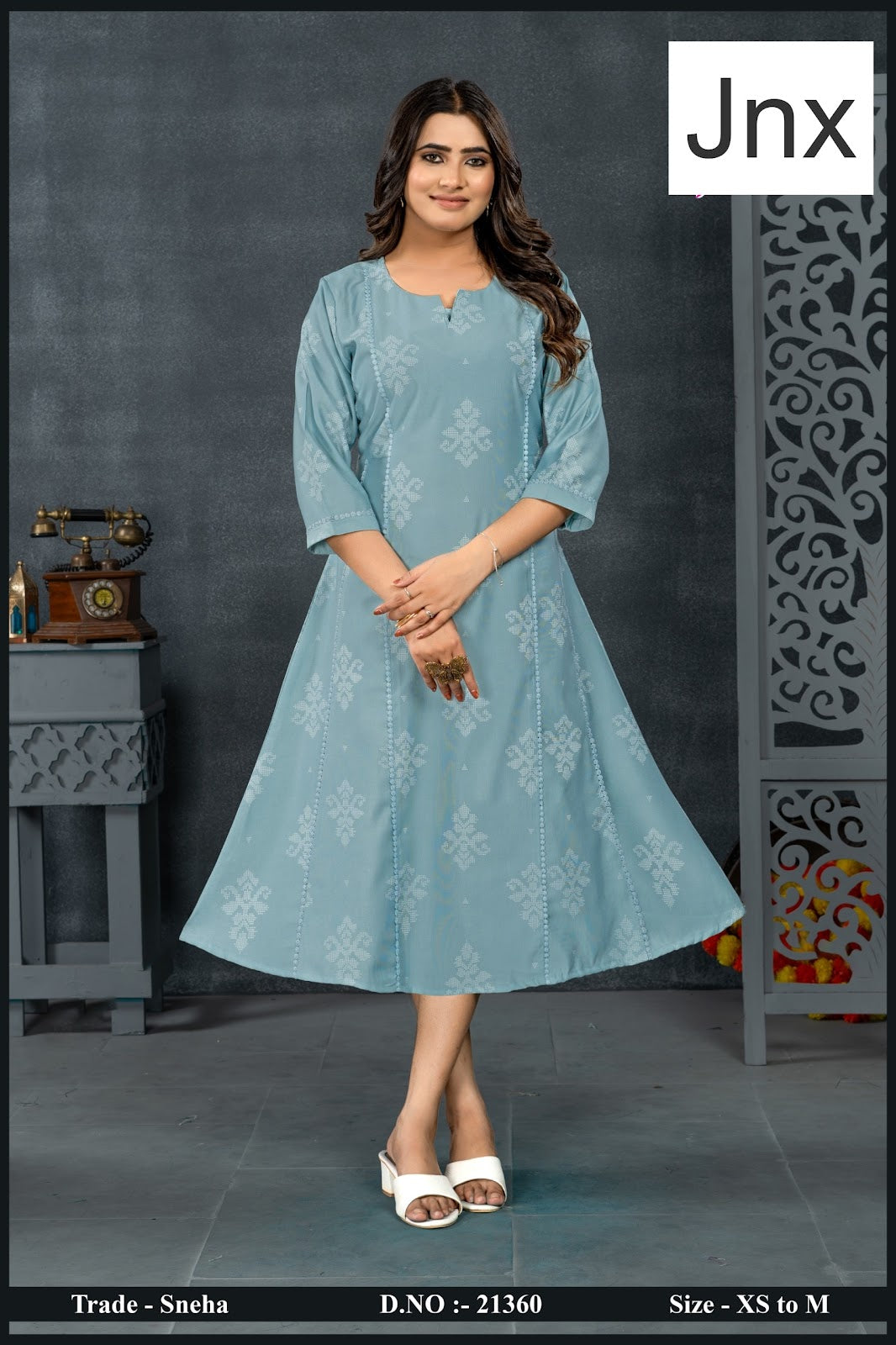 Sneha 101025 Jnx Anarkali Kurtis Supplier India
