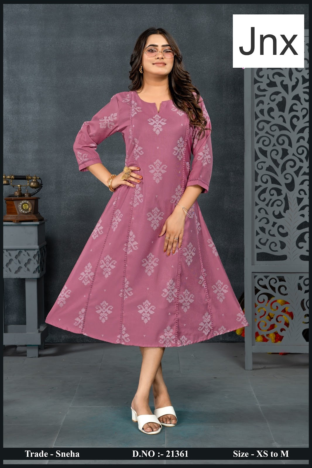 Sneha 101025 Jnx Anarkali Kurtis Supplier India