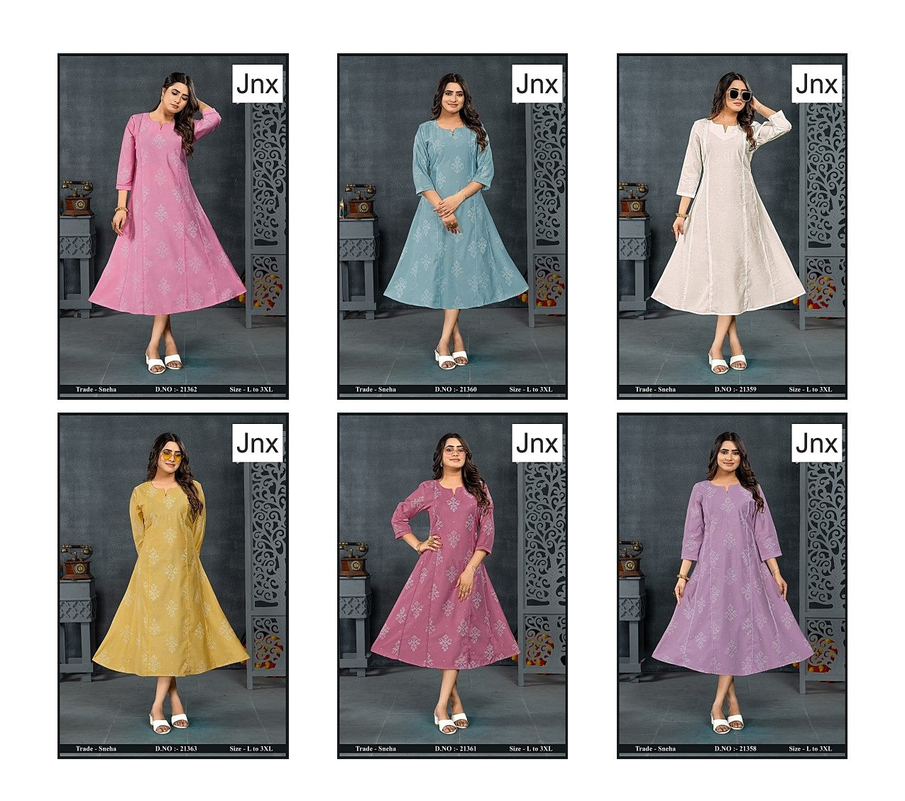 Sneha Jnx Anarkali Kurtis Manufacturer India