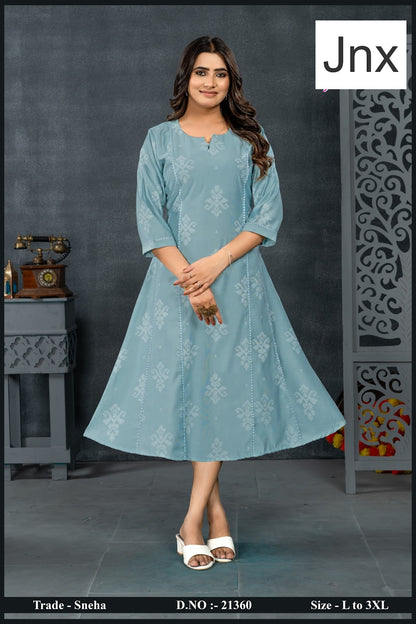Sneha Jnx Anarkali Kurtis Manufacturer India