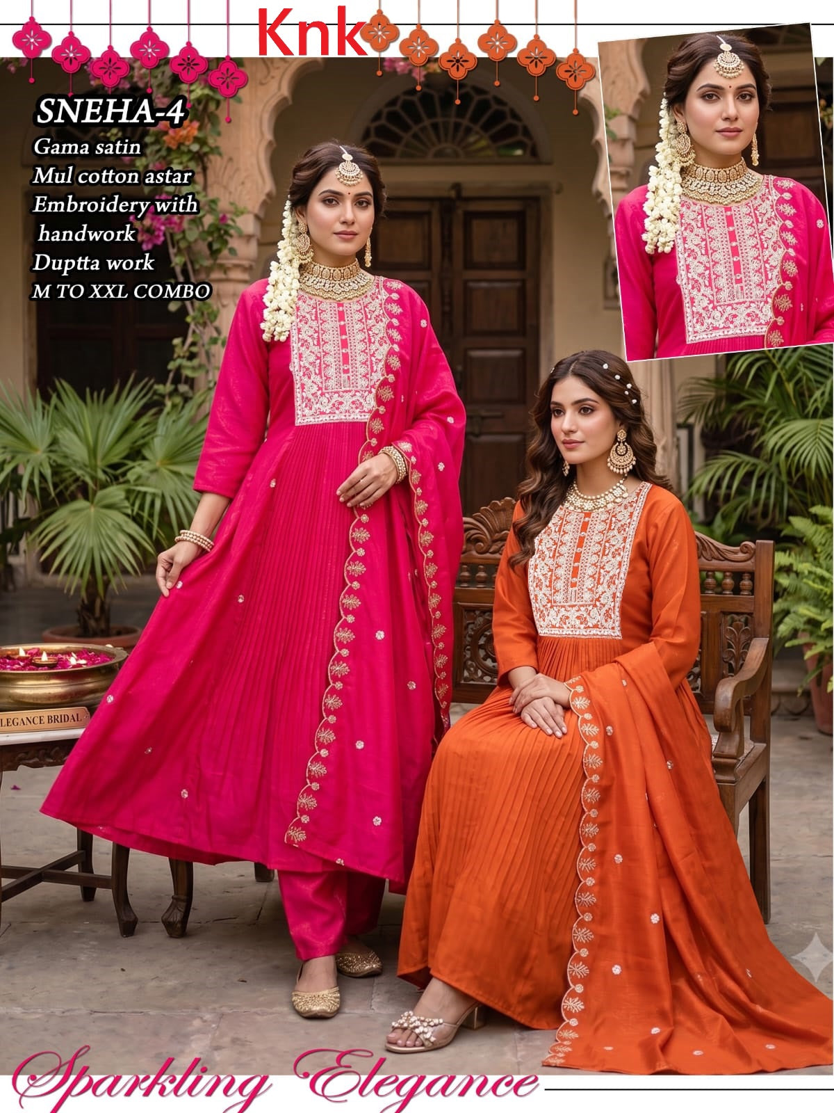 Sneha Knk Satin Readymade Anarkali Suits Manufacturer