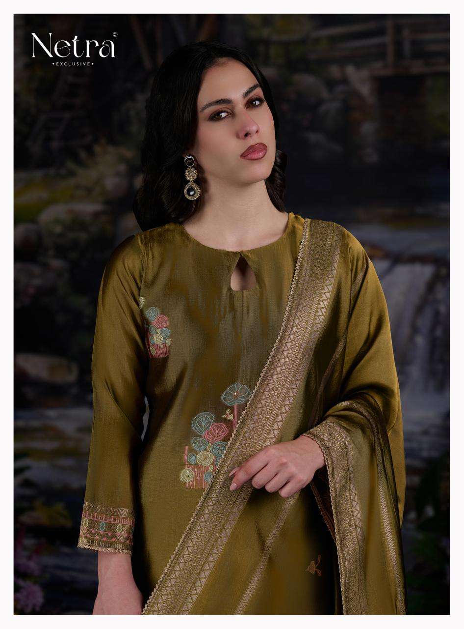 Sneha Netra Woven Silk Pant Style Suits Wholesaler Gujarat
