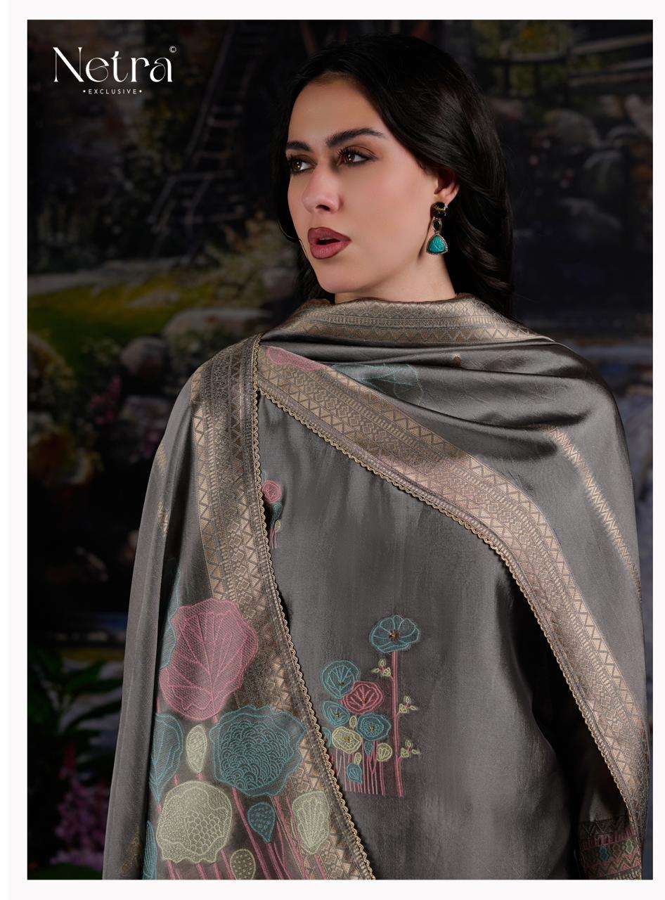 Sneha Netra Woven Silk Pant Style Suits Wholesaler Gujarat
