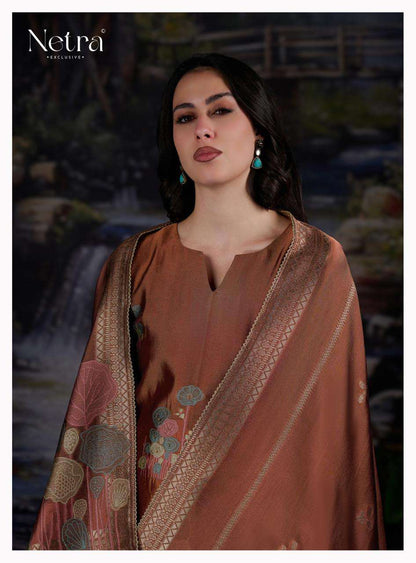 Sneha Netra Woven Silk Pant Style Suits Wholesaler Gujarat