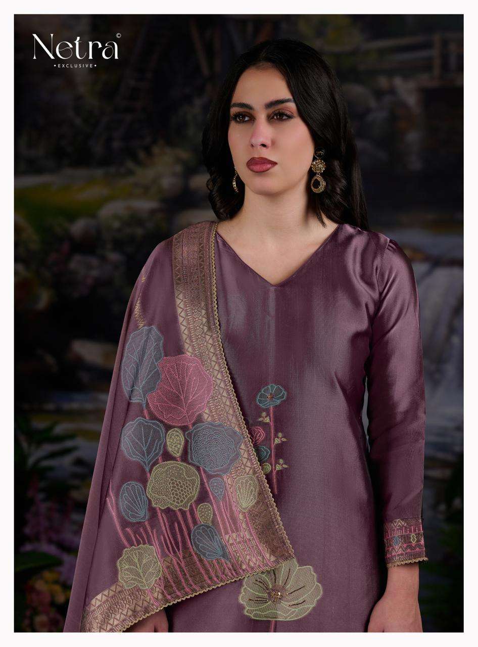 Sneha Netra Woven Silk Pant Style Suits Wholesaler Gujarat