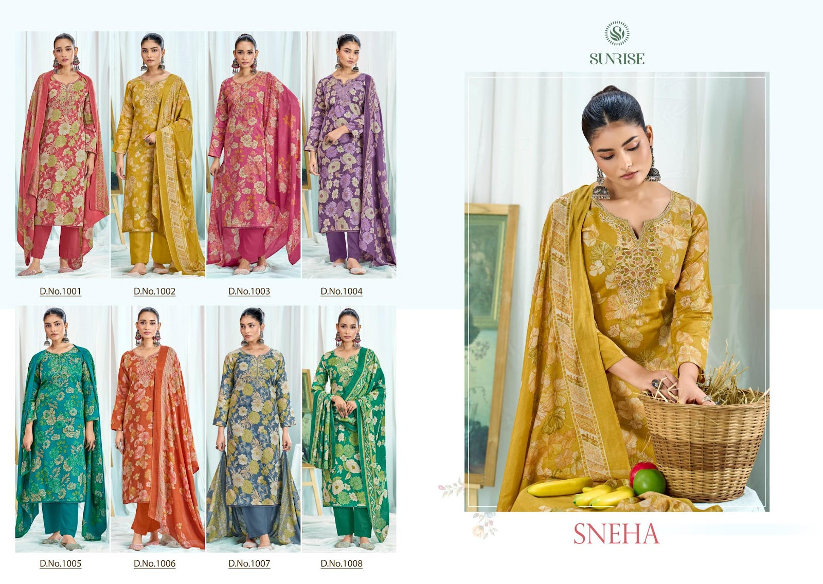 Sneha Sunrise Jam Satin Pant Style Suits Wholesaler Gujarat