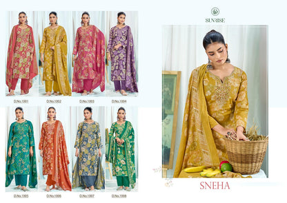 Sneha Sunrise Jam Satin Pant Style Suits Wholesaler Gujarat