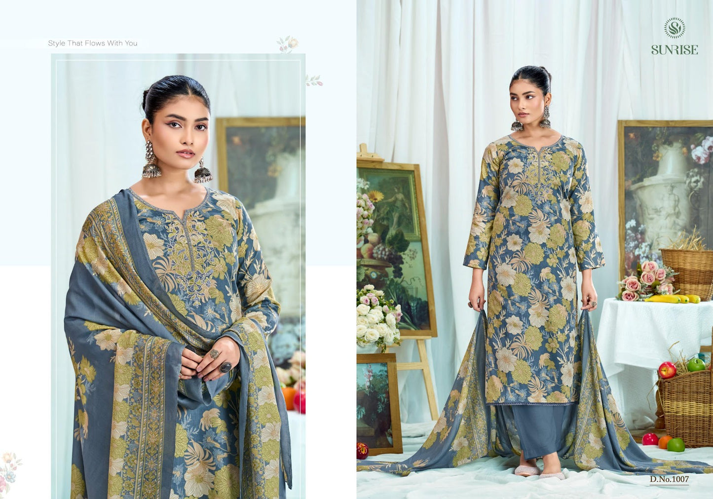 Sneha Sunrise Jam Satin Pant Style Suits Wholesaler Gujarat