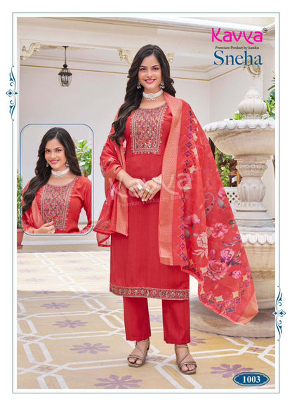 Sneha Vol 1 Kavya Viscose Readymade Pant Style Suits Manufacturer Gujarat