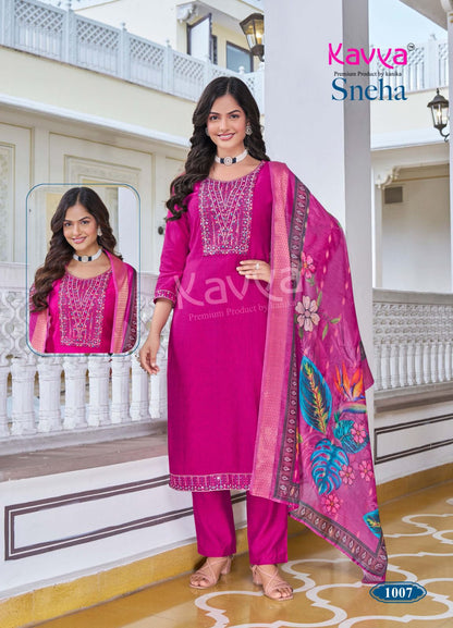 Sneha Vol 1 Kavya Viscose Readymade Pant Style Suits Manufacturer Gujarat