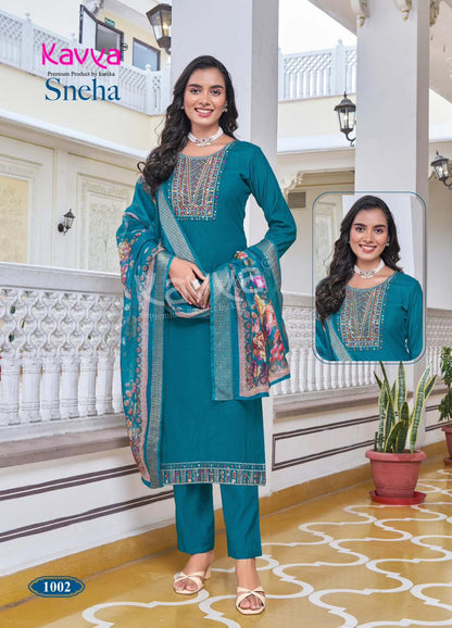Sneha Vol 1 Kavya Viscose Readymade Pant Style Suits Manufacturer Gujarat