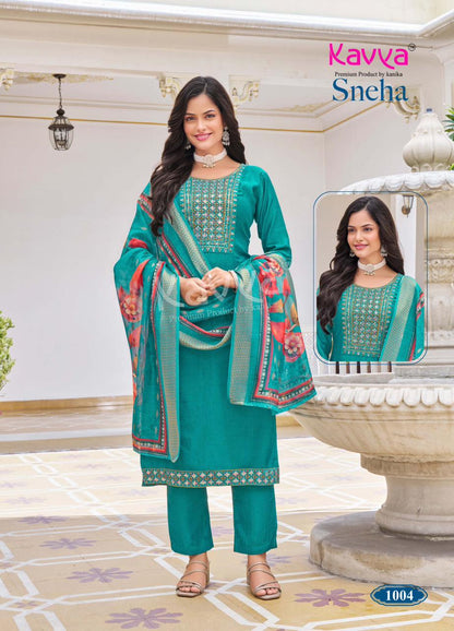 Sneha Vol 1 Kavya Viscose Readymade Pant Style Suits Manufacturer Gujarat