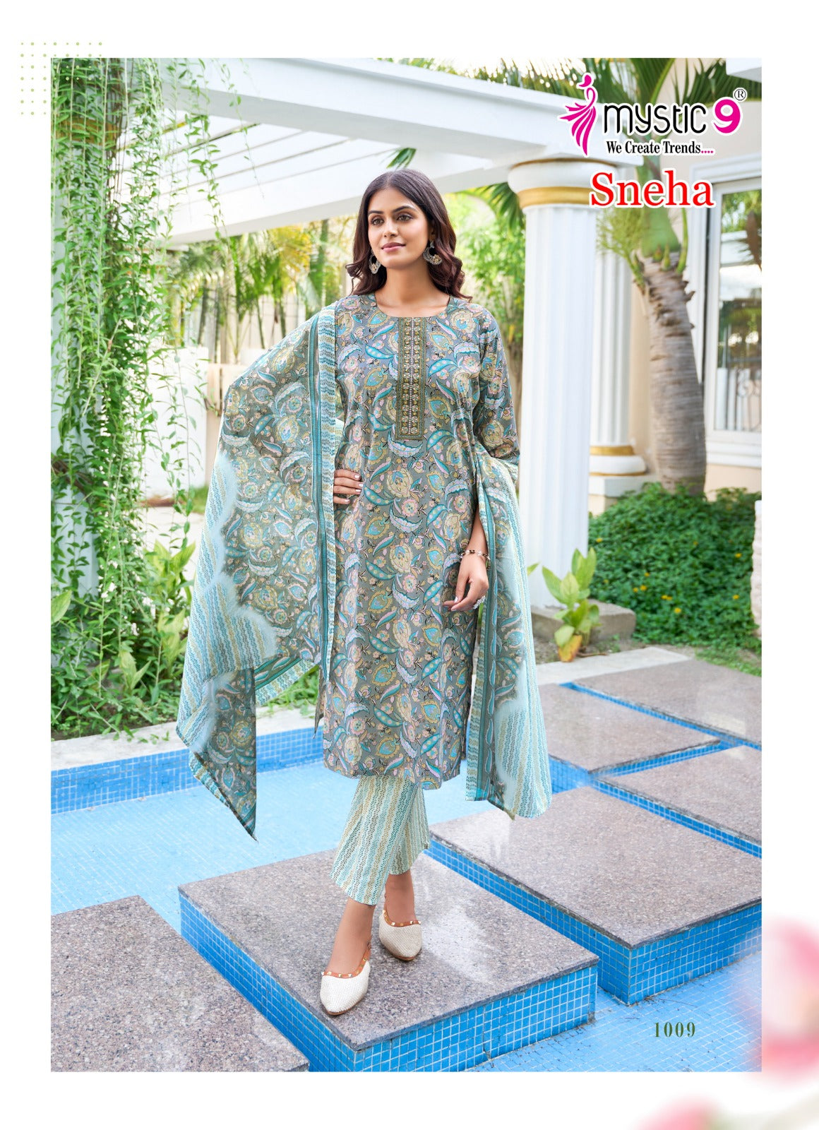 Sneha Vol 1 Mystic 9 Readymade Cotton Pant Suits Manufacturer Gujarat
