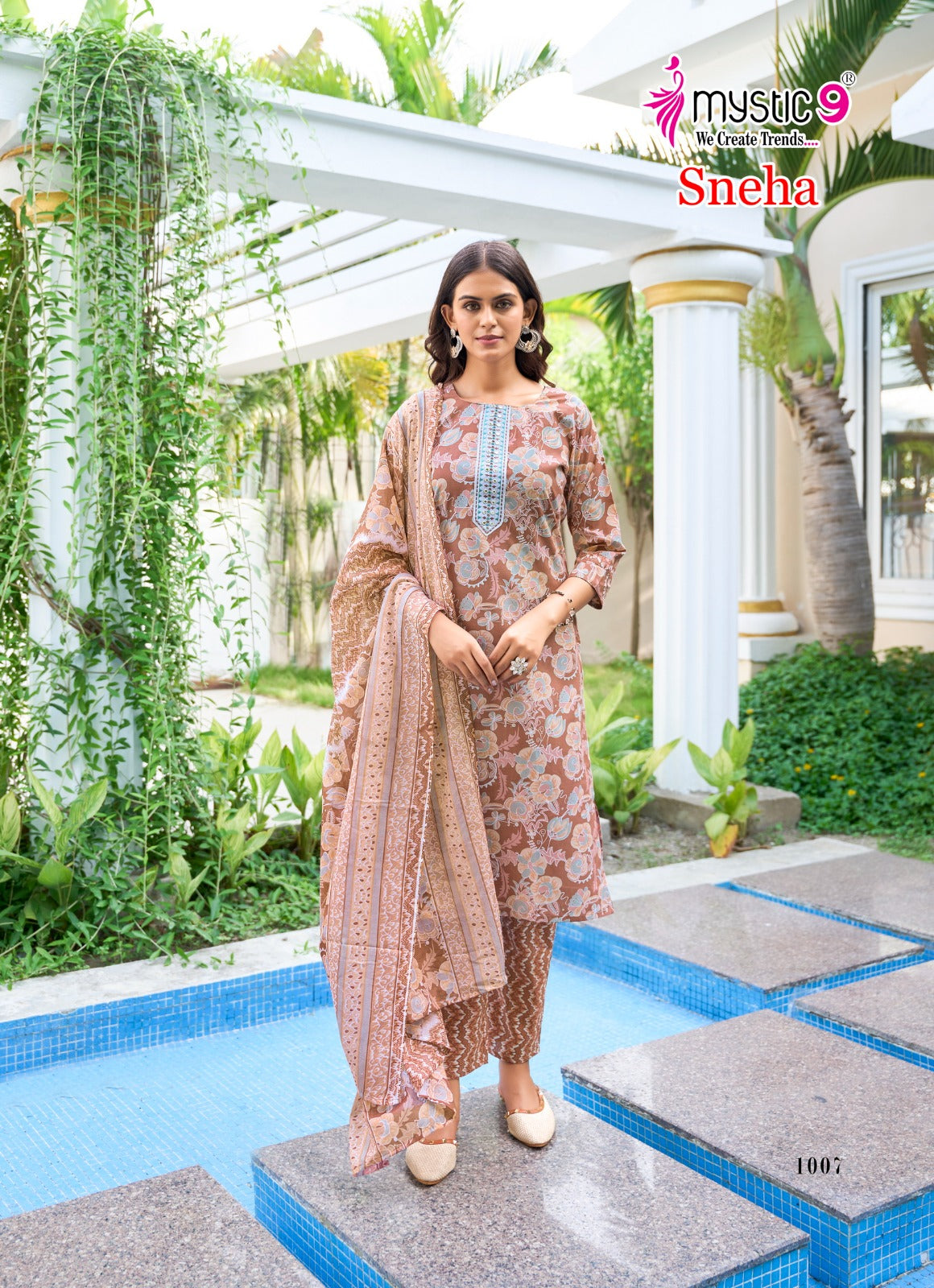 Sneha Vol 1 Mystic 9 Readymade Cotton Pant Suits Manufacturer Gujarat