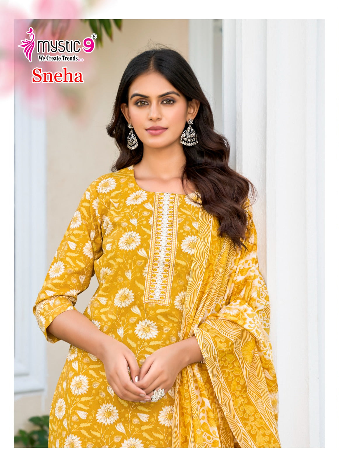 Sneha Vol 1 Mystic 9 Readymade Cotton Pant Suits Manufacturer Gujarat