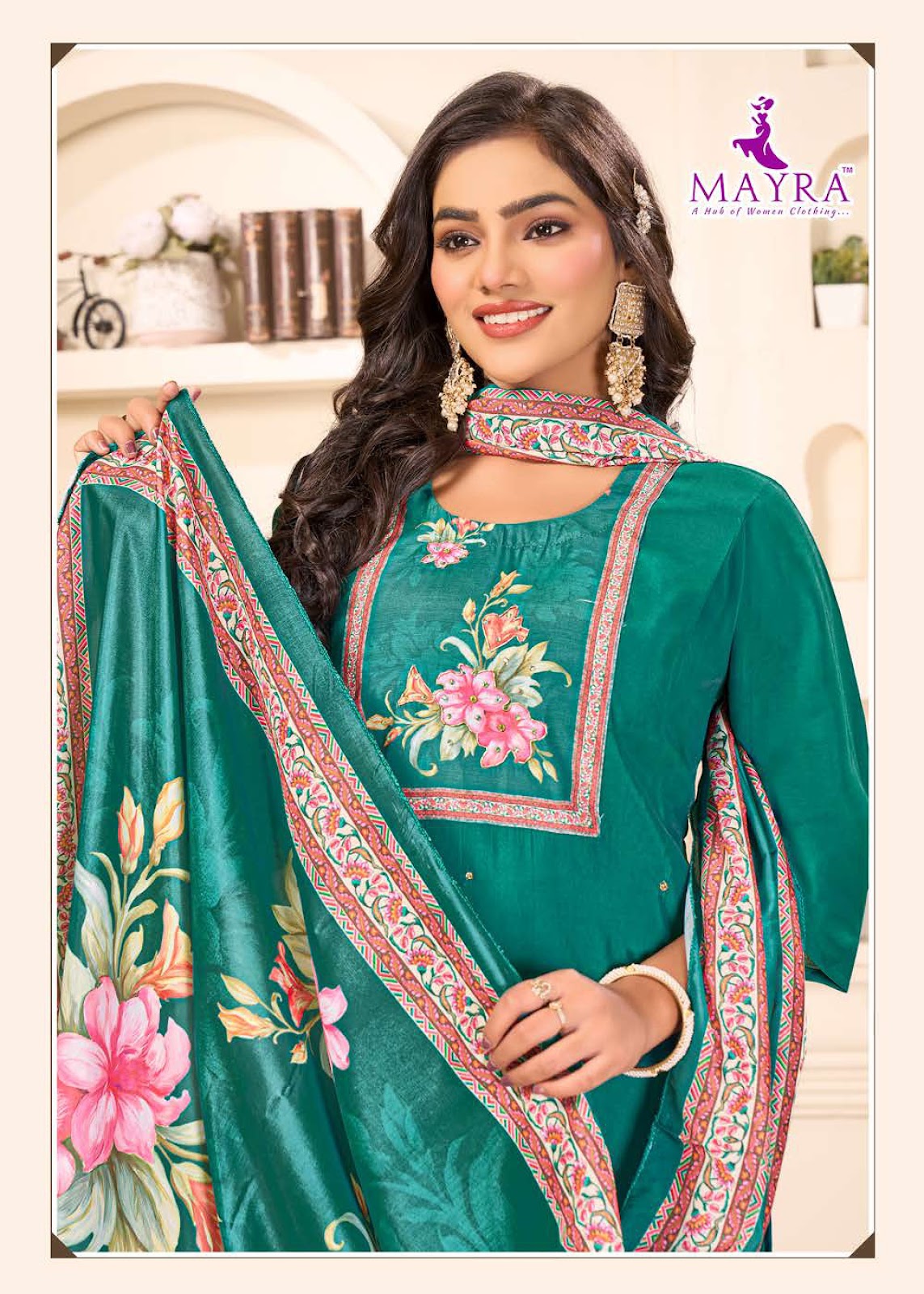 Sneha Vol 2 Mayra Roman Silk Readymade Pant Style Suits Manufacturer Gujarat