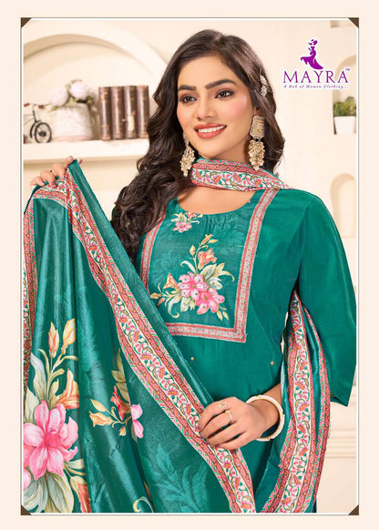 Sneha Vol 2 Mayra Roman Silk Readymade Pant Style Suits Manufacturer Gujarat