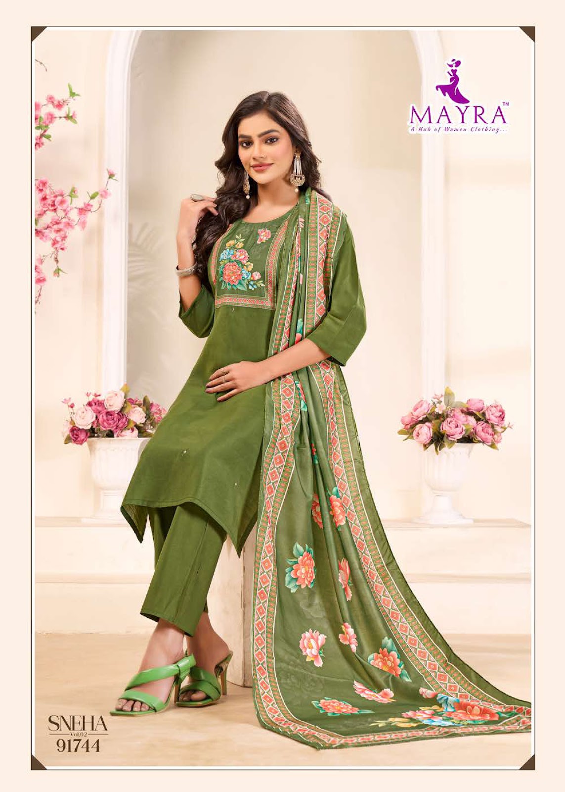 Sneha Vol 2 Mayra Roman Silk Readymade Pant Style Suits Manufacturer Gujarat