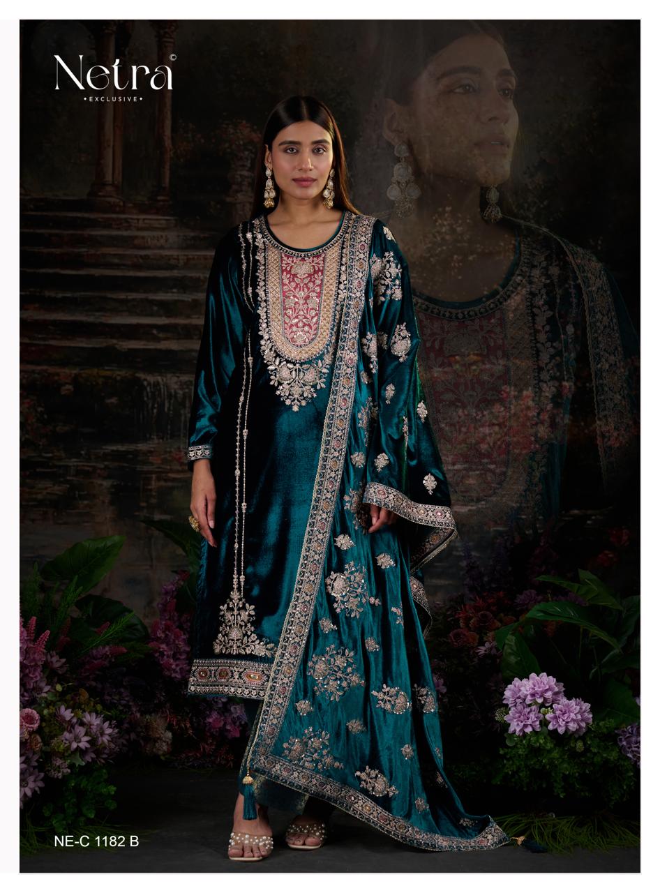 Snehal Netra Pure Viscose Velvet Suits Wholesaler Gujarat