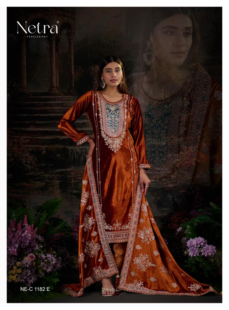 Snehal Netra Pure Viscose Velvet Suits Wholesaler Gujarat