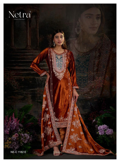 Snehal Netra Pure Viscose Velvet Suits Wholesaler Gujarat