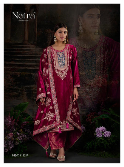 Snehal Netra Pure Viscose Velvet Suits Wholesaler Gujarat