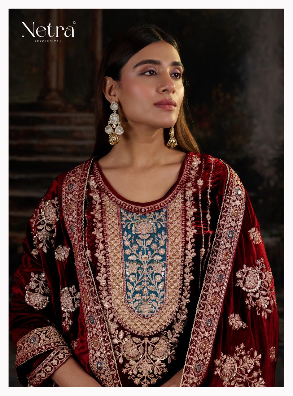 Snehal Netra Pure Viscose Velvet Suits Wholesaler Gujarat