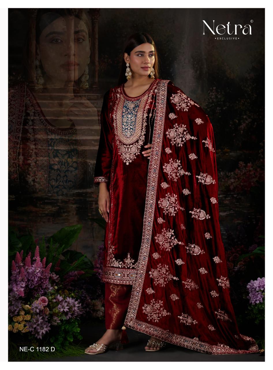 Snehal Netra Pure Viscose Velvet Suits Wholesaler Gujarat